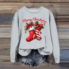 Women's Fashion Casual Long Sleeve Loose Christmas Printed Sweatshirt