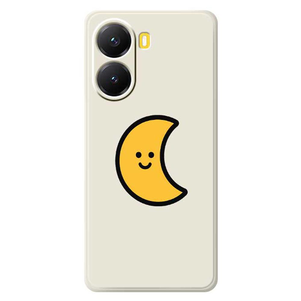 For Xiaomi Redmi Turbo 4 5G/Poco X7 Pro 5G Case Yellow Moon Pattern Printing Straight Edge TPU Phone Back Cover