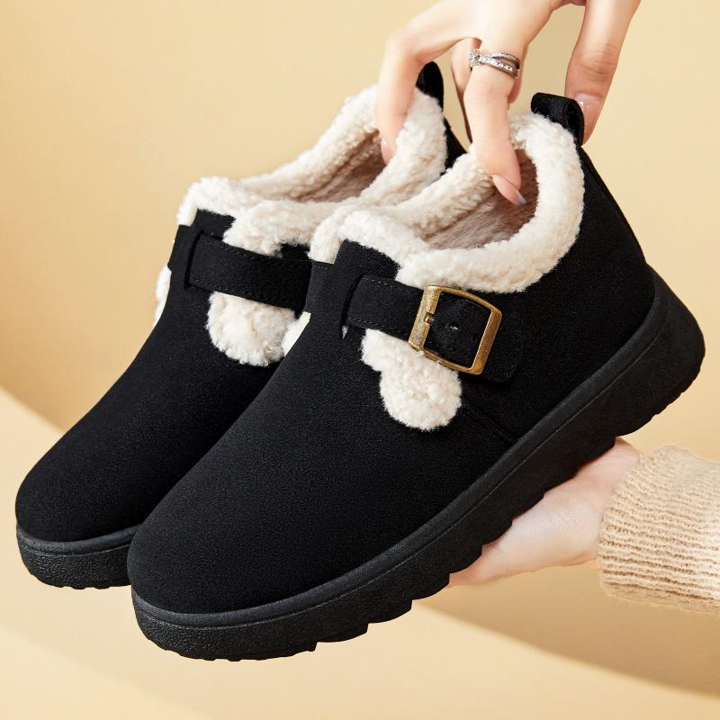 Women's cotton shoes new velvet thickened snow boots fashionable versatile short boots cold-proof and warm women's boots soft-soled cotton boots