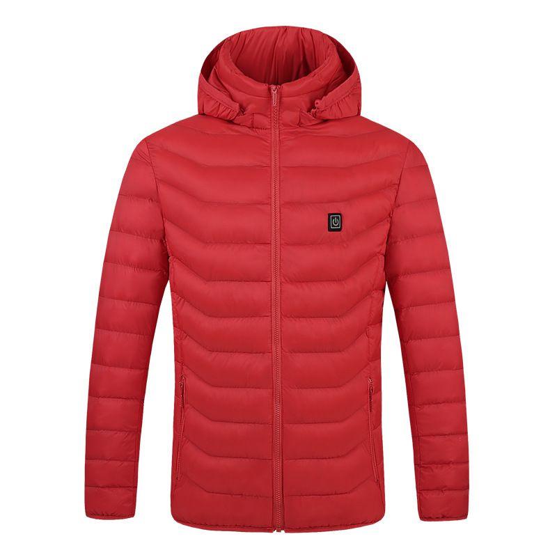 Thermal Winter Electric Usb Padded Coat Battery Heated Hoodie Jacket Warmer Body
