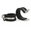 5pcs 304 Stainless Steel Rubber Lined P Clips R-type Pipe Clamp Cable Mounting Hose Pipe Clamp Hose Clamp Fixed Pipe Bracket