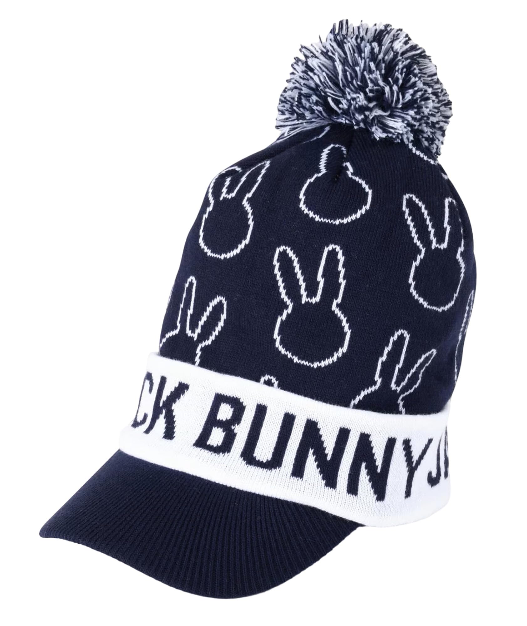 

Вязаная шапка унисекс с узором на полях, шляпа для гольфа FR [Jack Bunny] (логотип кролика) / / 262-4287007 120_Военно-морской флот