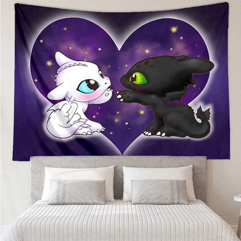 Dragon's Glimmering Fish Tapestry Hanging for Bedroom,Livingroom, Playroom,Decor Art Room Wall Tapestry Holiday and Birthday Gifts