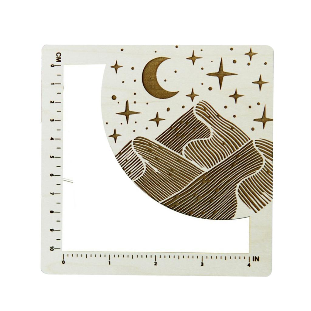 Wooden DIY Knitting Board with Stitch Markers - Square Handcrafted Yarn Tool for Weaving Art, Durable Craft Gift Set