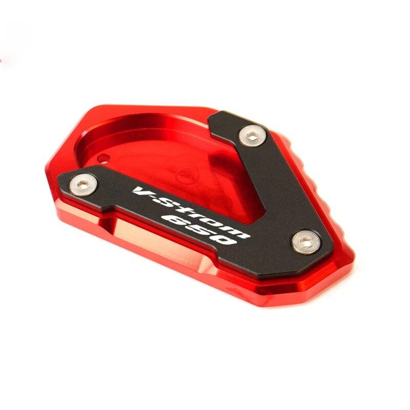 

Для SUZUKI V-STROM 650/XT VSTROM DL650 2004-2022 мотоциклетная подставка для ног, боковая подставка, удлинитель, опорная пластина, крышка клапана шины красный