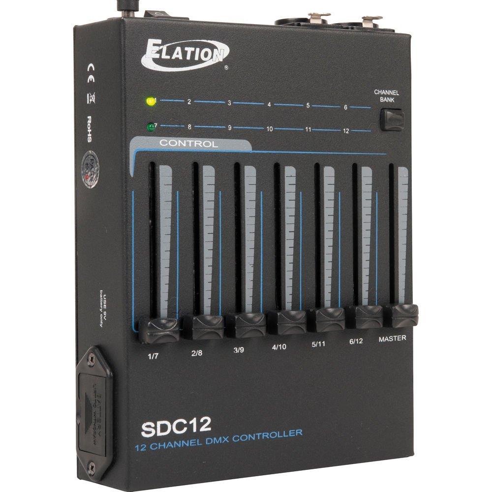 

ADJ Products SDC12 Базовый ручной DMX-контроллер, использующий 6 фейдеров с двумя кнопками банков для полного управления, 12 каналов