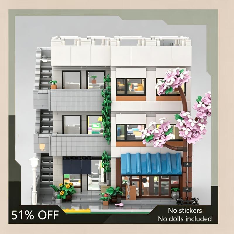 7659PCS Japanese Modular Collection MOC Building Blocks Architecture DIY Assembly Creative Toy Collection Display Gift