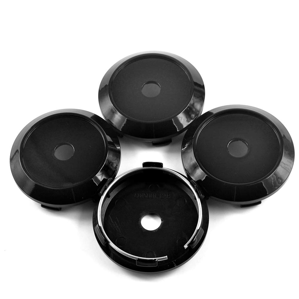 Hjulkapsel senter 68mm 4 stk Svart hjulkapsel senterdeksel