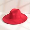 Dongdaemun Autumn and Winter New Flat Top Large Brim Woolen Top Hat Ins Style Versatile Woolen Hat Men and Women