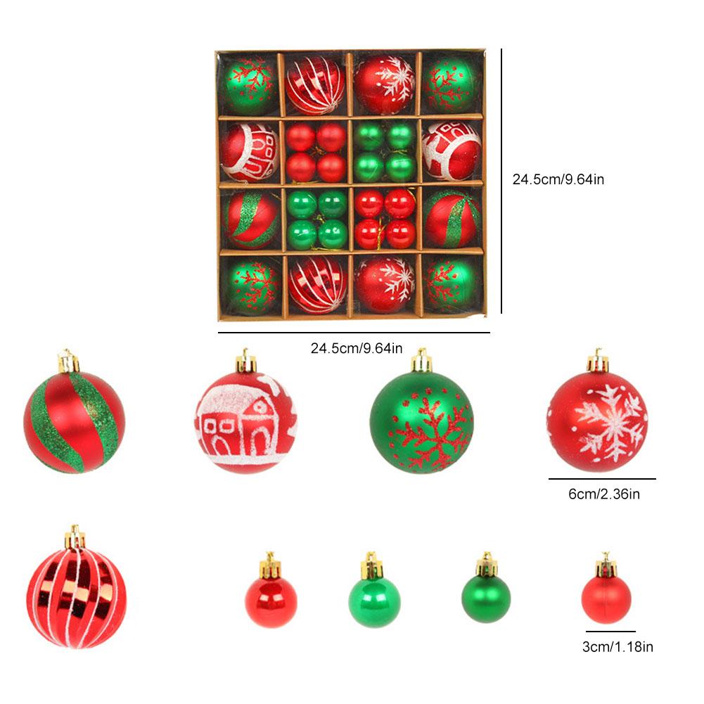 12/44PCS Christmas Balls Ornament Christmas Tree Gold Red Pink Ball Pendant Hanging Decor Christmas Decoration 2025 Navidad