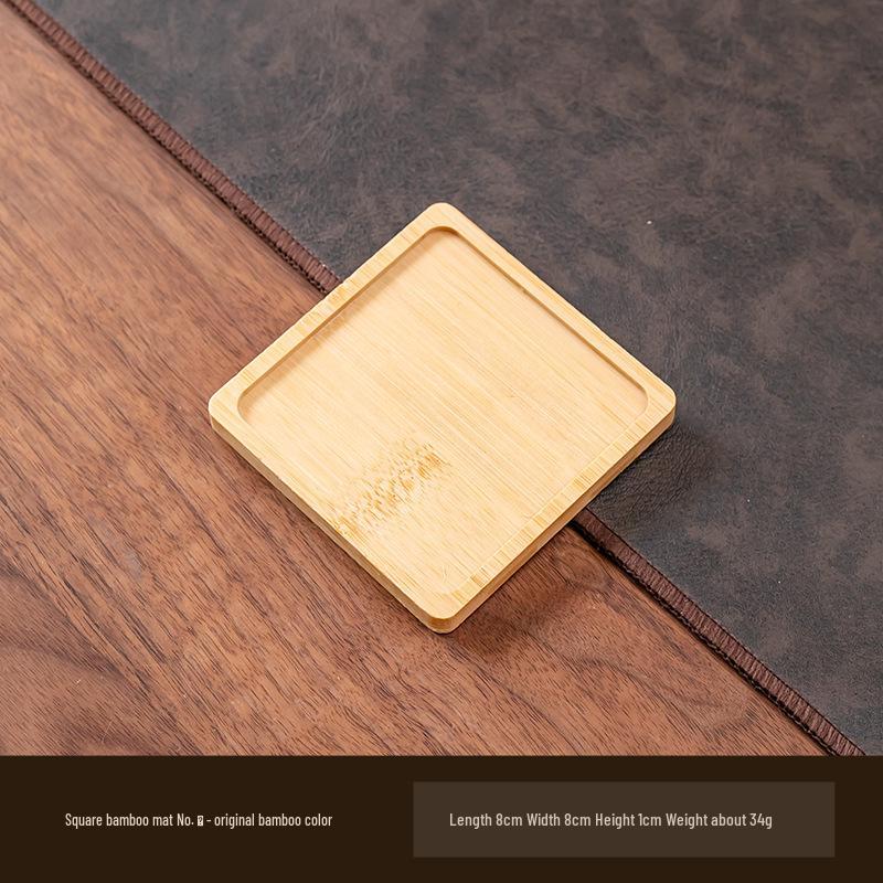 Round Bamboo Anti-Slip Mat & Tray for Indoor Plants, Coasters, and Decor