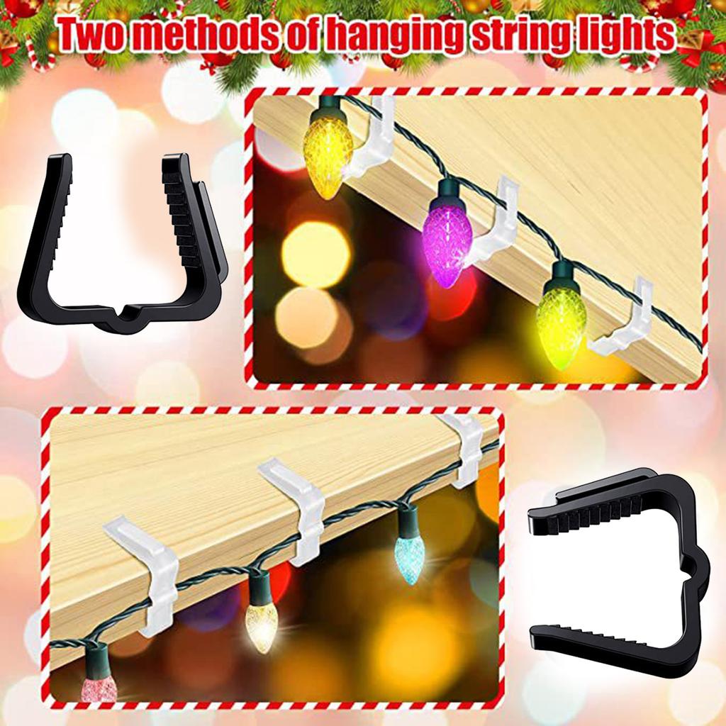 50pcs Plastic Christmas Light Clip For Roof Gutter And Eave Decoration Durable And Reliable Hanging Solution