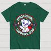 Emotional Support Dog Unisex 100% Cotton Summer Casual Cool Loose T-Shirt