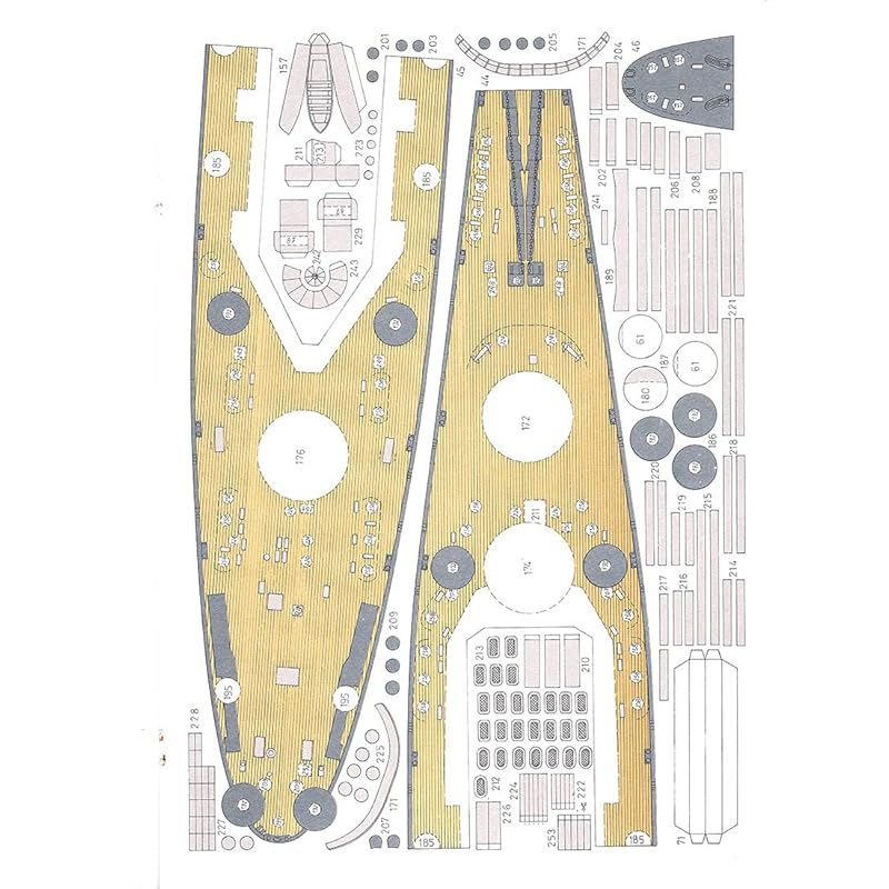 1/400 Scale Paper USS North Carolina BB-55 Ship Model Warship Figurine Military Model DIY Model Kit (Unassembled Kit)
