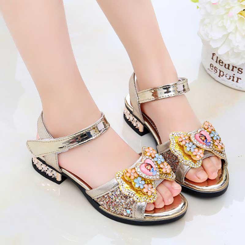 girls red sandals