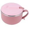 Reisnudelschale mit Deckel 1200ML Verbrühschutz Thermische Lunchbox Küchenutensilien(Rosa )