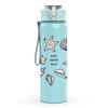 1PC Seashell Starfish Beach Ocean Print 750ml Color Plastic Sports Water Bottle Leakproof Flip Straw Lid Suitable for Sports Office Home Use