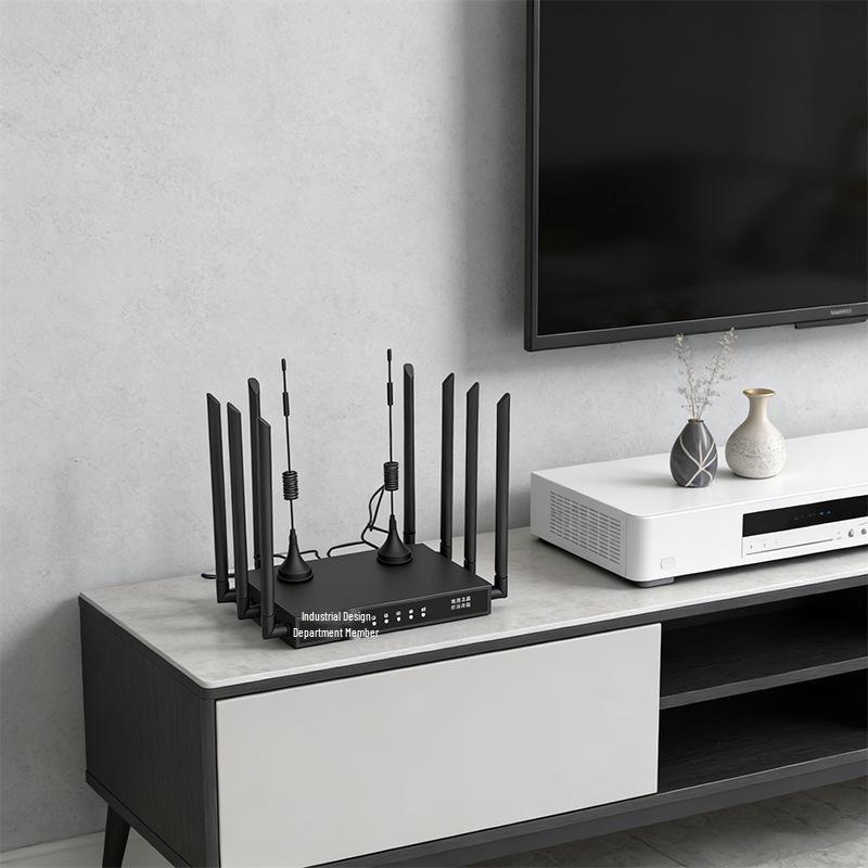 S01C 4G Wireless Router with Enhanced Eight-Antenna, Plug-and-Play for Dorms and Rentals