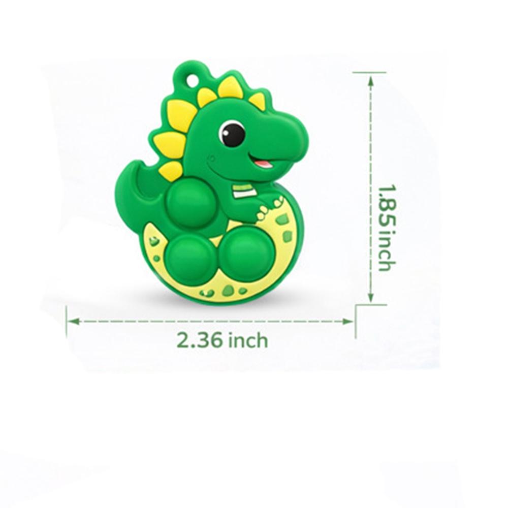 36Pcs Dinosaur Pop Fidget Toys Colorful Random Keychain Sensory Toys Basket Stuffers Fill Easter Birthday Party Favors Prizes