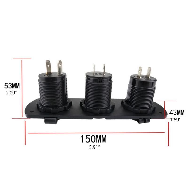 12-24V Car Dual USB Cigarette Lighter Socket 3.1A Boat Car Motorbike Tractor Charger Adapter Digital Voltmeter Universal