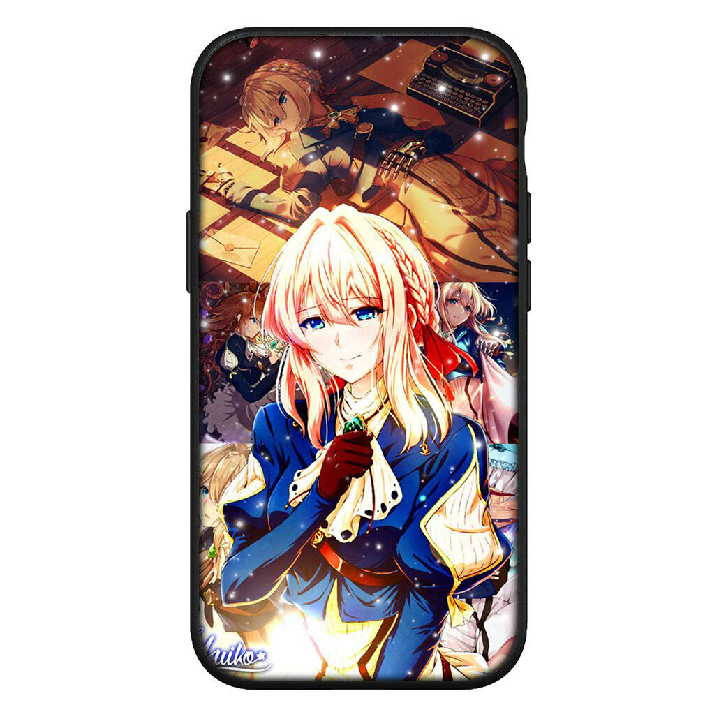 Cover for iPhone 17 16 15 Xiaomi Poco Redmi Note 14 13 12 11 Pro Max X 9 16e Samsung Galaxy S25 S24 S23 OPPO Huawei Violet Evergarden Phone Case