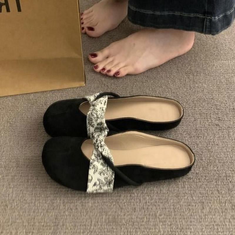 Elegante Ballerinas Schuhe Weicher Feenstil Samt Mary Janes Französisch Vintage Freizeit Gummisohle Erwachsenenschuhe vom Festland