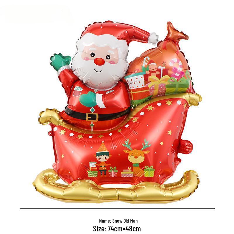 Large Aluminum Foil Christmas Tree Balloon Decoration for Events and Mall Layouts