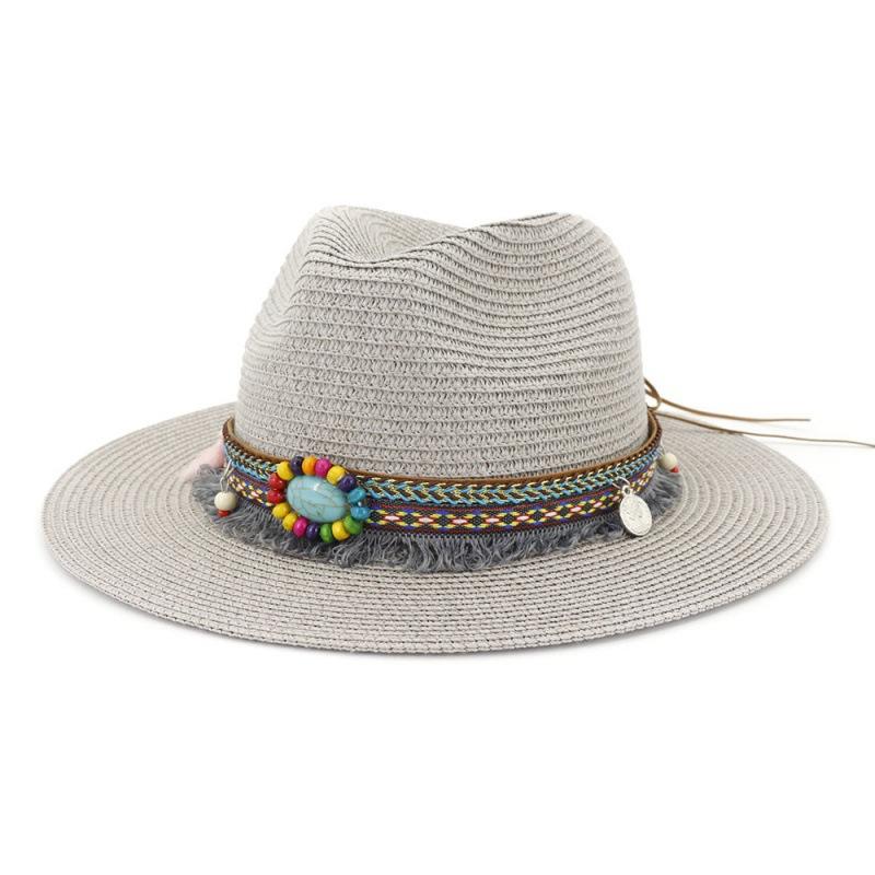 Spring and summer outdoor beach hat sun hat jazz hat couple top hat straw hat CMDJS