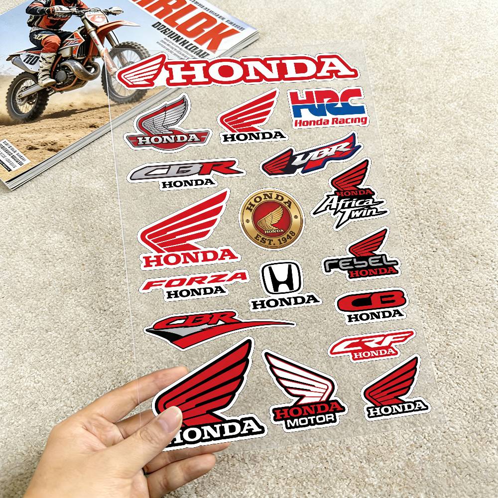 FOR HONDA HRC H WING Waterproof Reflective Motorbike Stickers Easy Peel Removable Decals for Motorcycle Car TP6