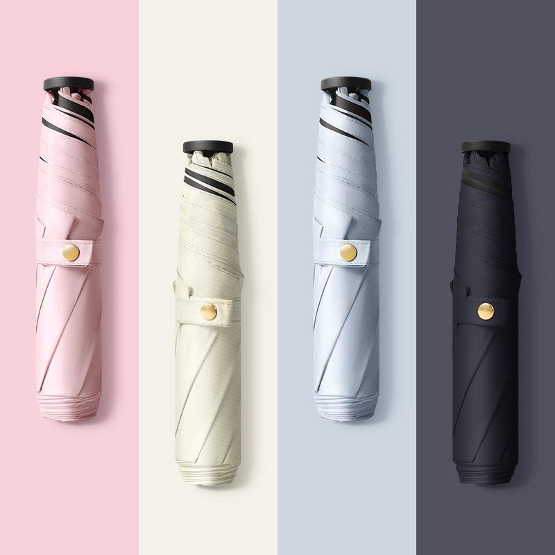 Ultra-light Carbon Fiber Sun & Rain Umbrella - Lightweight, Three-fold, UV Protective Parasol.