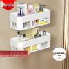 No-Drill Wall-Mounted Bathroom Shelf Set