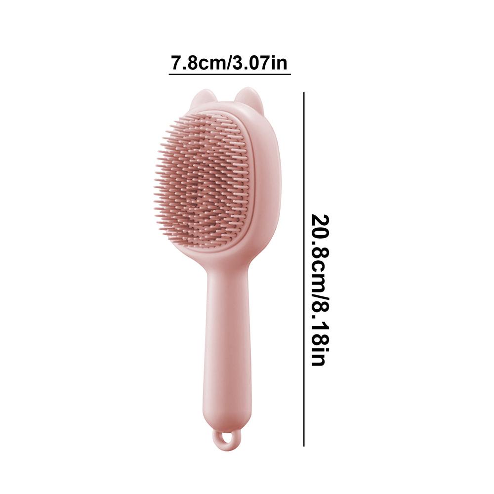 

Pet Massage Brush Portable Cleaning Tool Pets Hair Brush For Kitten Puppy Dog Bathing Indoor Shower Wet Outdoors Supplies розовый