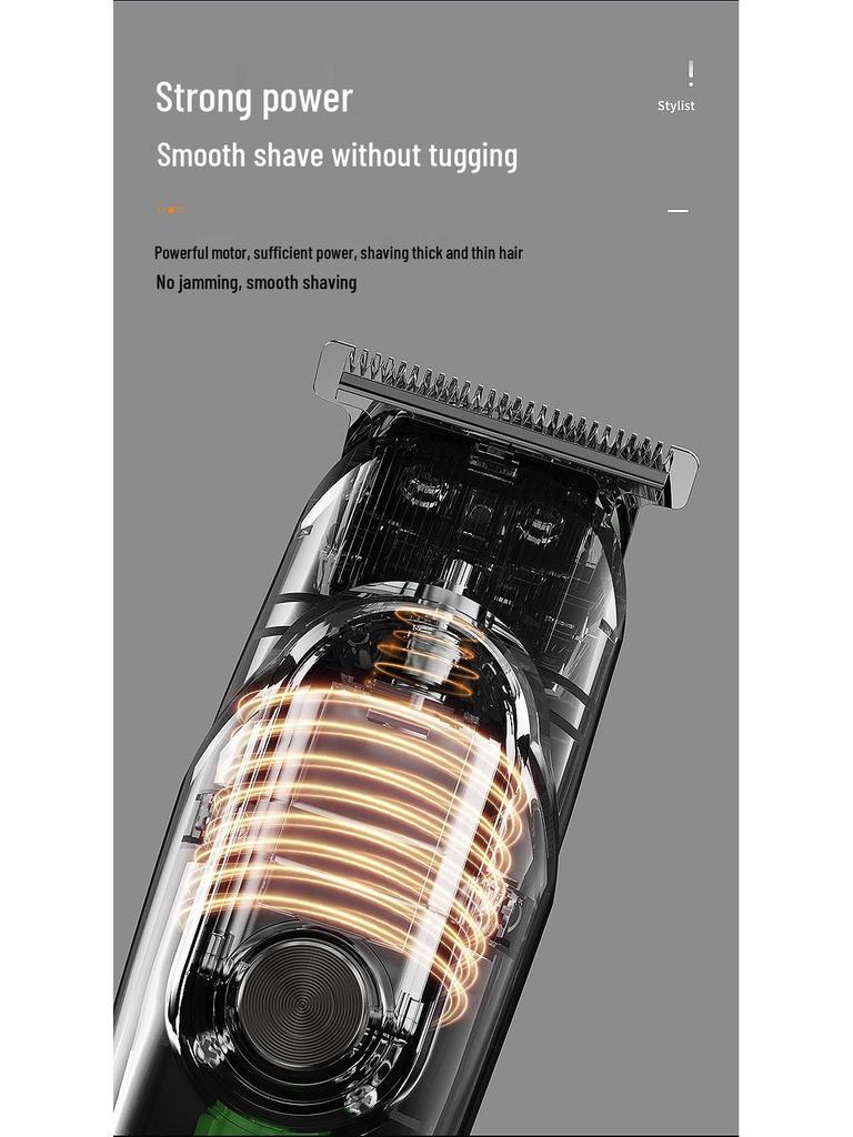 Cross-Border 5-in-1 Digital Hair Clipper Set: Electric, Adjustable, Multi-Function Shaver with Carving Feature