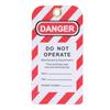 20Pcs Lockout Tagout Tags Kit PVC Plastic Reusable Engineering Safety Warning Signs Red