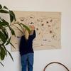 Nordic Animal Embroidery Canvas Tapestry - Children's Room Decor & Photography Props