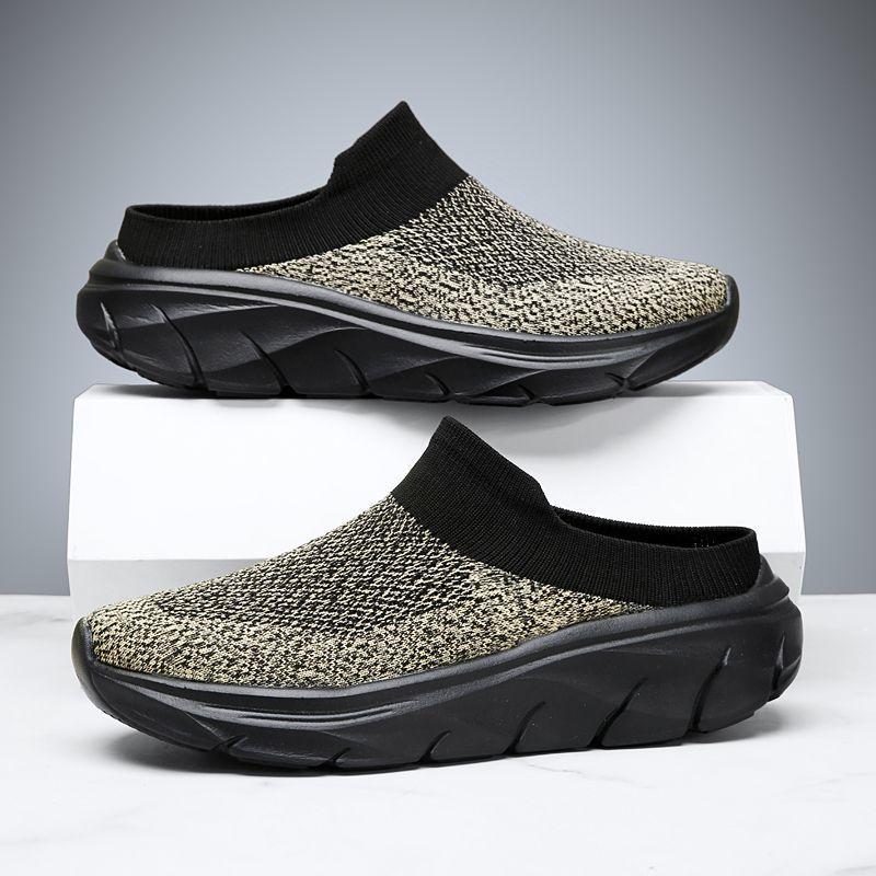 Chinelos Masculinos Novos de Verão Respiráveis para Casa e Interior Chinelos Masculinos com Solado Grosso Slides Calçados de Caminhada da Moda Masculinos chanclas de hombre