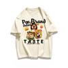 2026 New Fashion High Street Burger Cat and Dog Graphic Print Cotton Short Sleeve Unisex Casual Athletic Short Sleeve TShirt