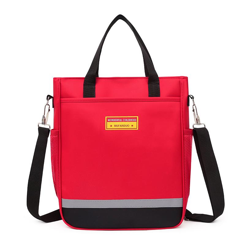 New primary school students Korean version of children s printing British style children s handheld schoolbag Primary school students training tutor