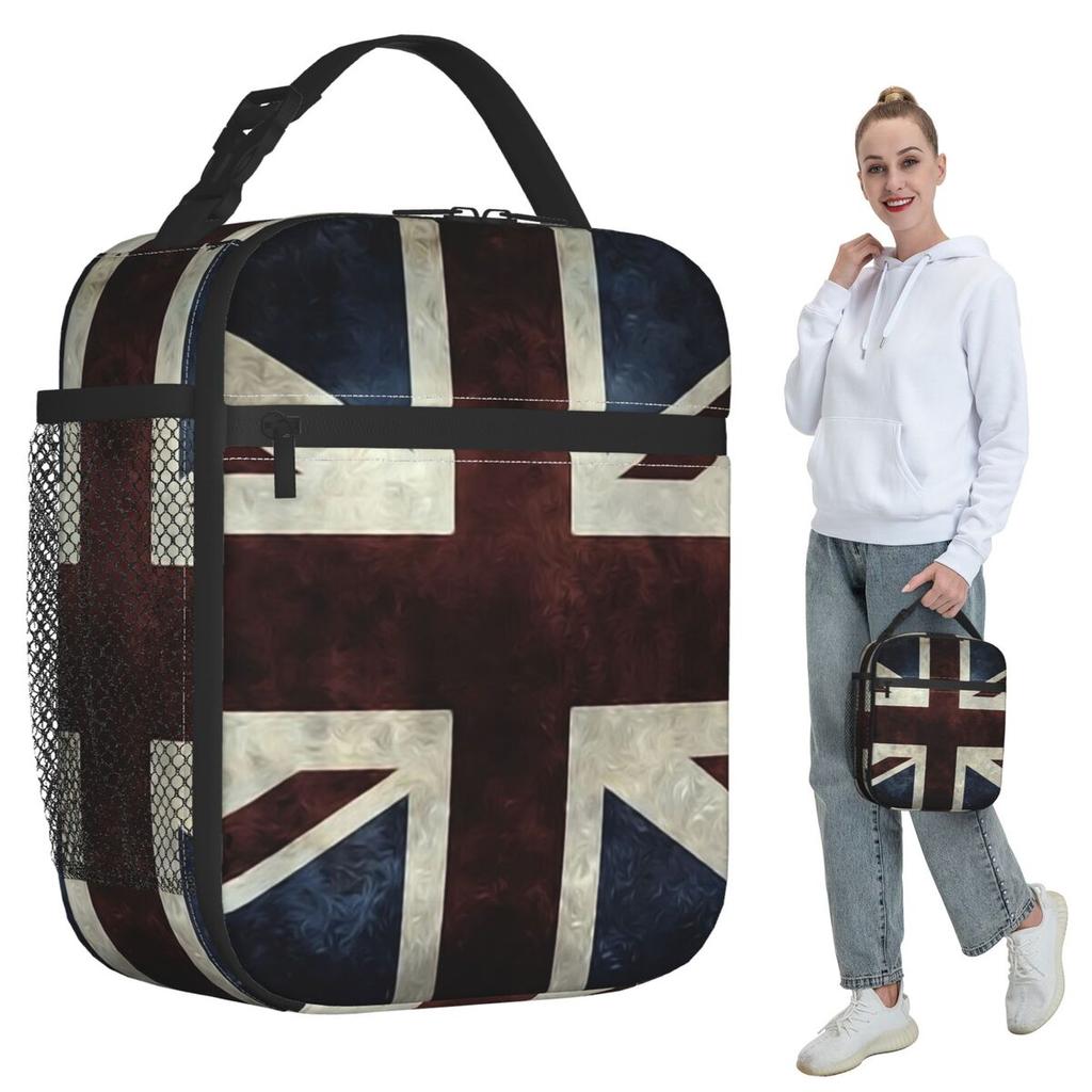 Union Jack Flag Of The UK Insulated Lunch Bag for Women Office Cooler Thermal Food Box Tote Portable Lunch Boxes Container