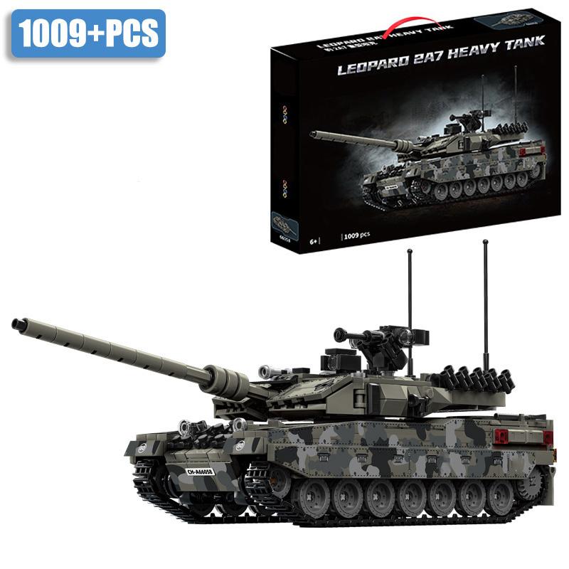 Militär WW2 MOC Leopard 2A7 Armee Kampfpanzer Soldaten Bausteine Steine M1 T90M Panzer Set für Kinder Jungen Geschenke
