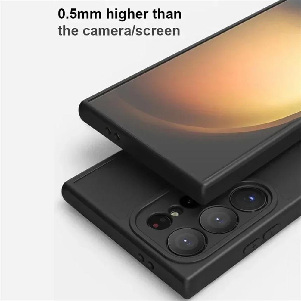 For Samsung Galaxy S24 S23 S22 S21 Ultra Plus FE Matte Translucent Antiskid Case Full Lens Protect Magsafe Magnetic Charge Cover