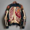 Women's Vintage Halloween Print Knit Sweater, Retro Cozy Pullover Top