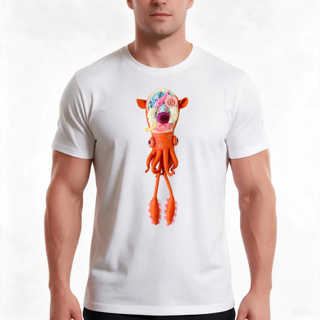 The Anatomy Of Small Ear Squid Tshirt Summer Casual Cotton Tee Oversized Streetwear Tops Vintage Graphic Print 100 Cotton