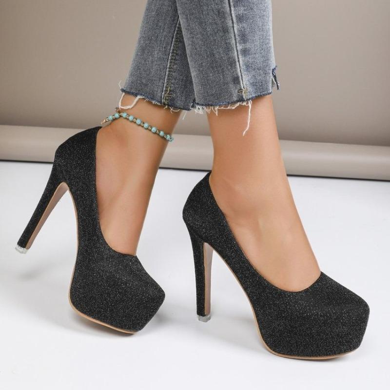 Damen Pumps Stiletto Sexy Hohe Absätze Große Größen Damen 2026 Neu Sommer Plateau Freizeit Pumps Luxus Hochzeitsschuhe