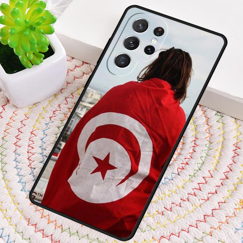 Tunisia Flag Map soft TPU Phone Case For Samsung Galaxy note 10 pro S26 S25 S24 S23 S22 Ultra Plus S21 FE S20 Shockproof Cover