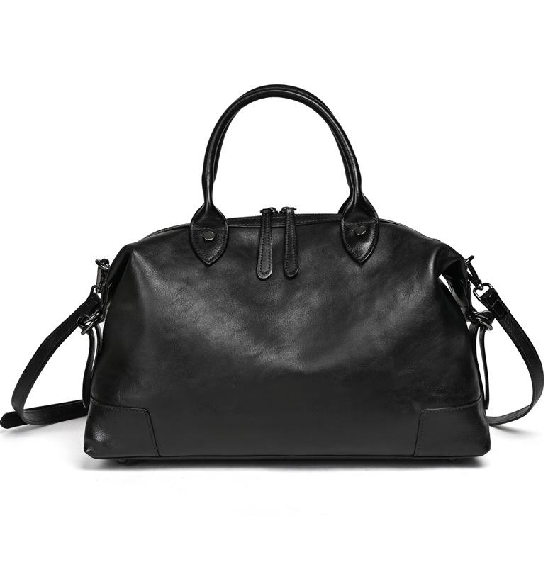 

Женская сумка Johnature в стиле ретро, ​​дорожная сумка из натуральной кожи, повседневная сумка-тоут из натуральной мягкой яловой кожи, большие вместительные сумки на плечо чёрный