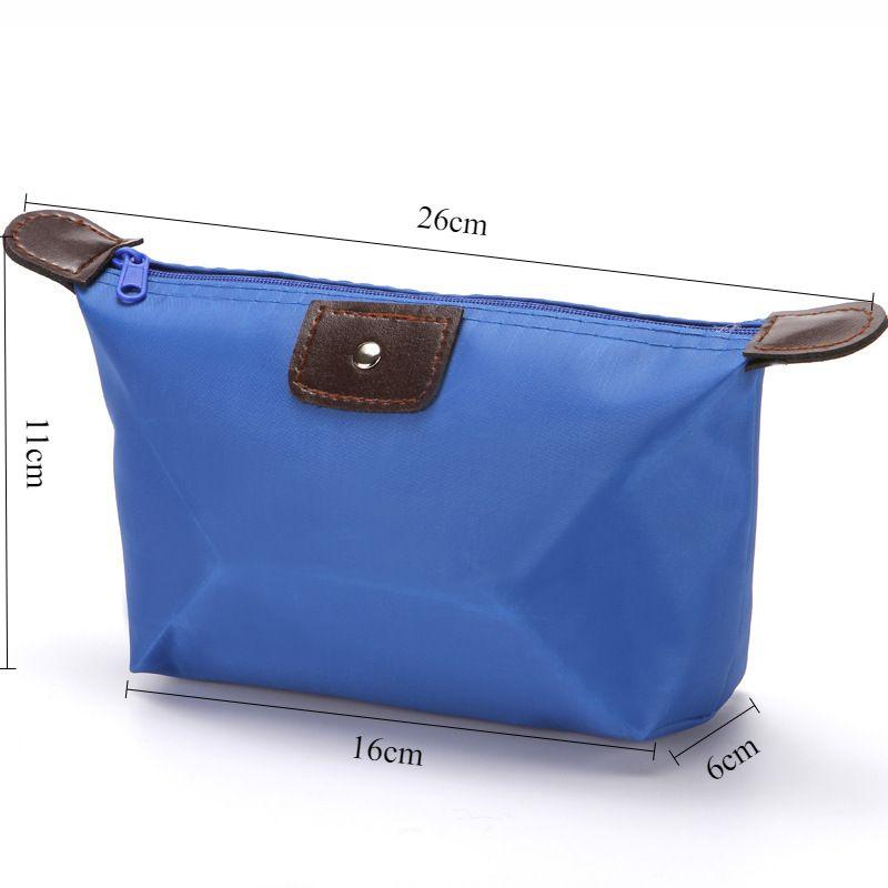 Women's Folding Dumpling Bun Candy colored Cosmetics Storage Makeup Bag Multi functional Travel Portable Handheld Women's Bag