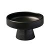 Elegant Chinese Style Ceramics High Footed Fruit Tray Vintage Solid Color Dessert Plate Matte Texture Snack Tray Pudding