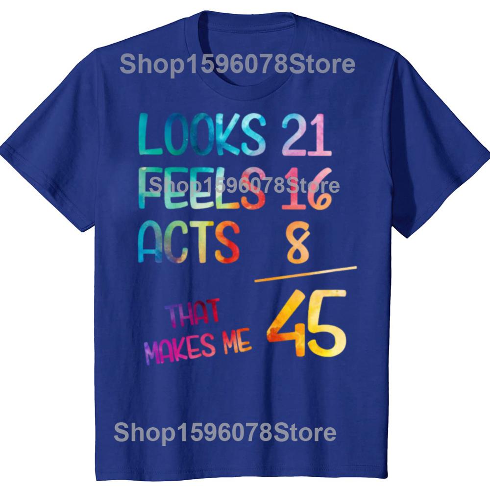 Vtipný narozeninový dárek 45 let 45. narozeniny Narozen v roce 1980 Tričko Unisex styl Košile pro ženy Muže Oblečení Streetwear Y2k