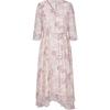 Annacoco Elegant Watercolor Floral Mulberry Silk Dress